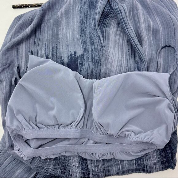 Soma Wknd Rayon Challis Bra Jumpsuit in Blue Ombre Vertical Stripe - Picture 14 of 16